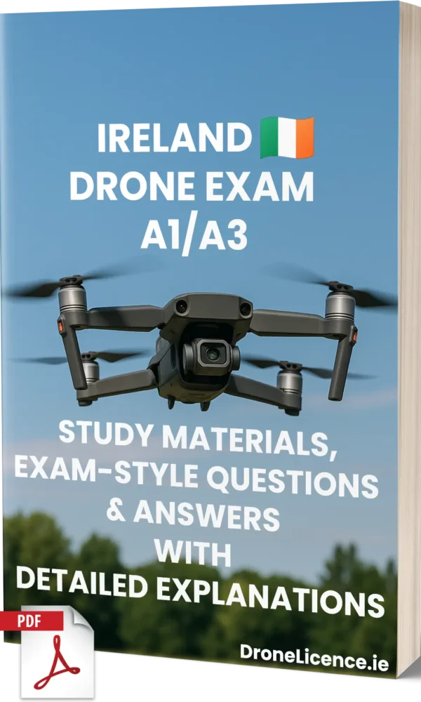Ireland A1/A3 Drone Exam Materials – Full Theory & 500+ Exam-Style Questions & Answers With Detailed Explanations