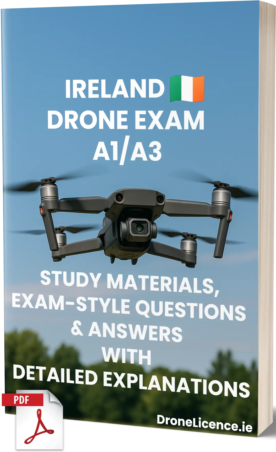 Ireland A1/A3 Drone Exam Materials – Full Theory & 500+ Exam-Style Questions & Answers With Detailed Explanations